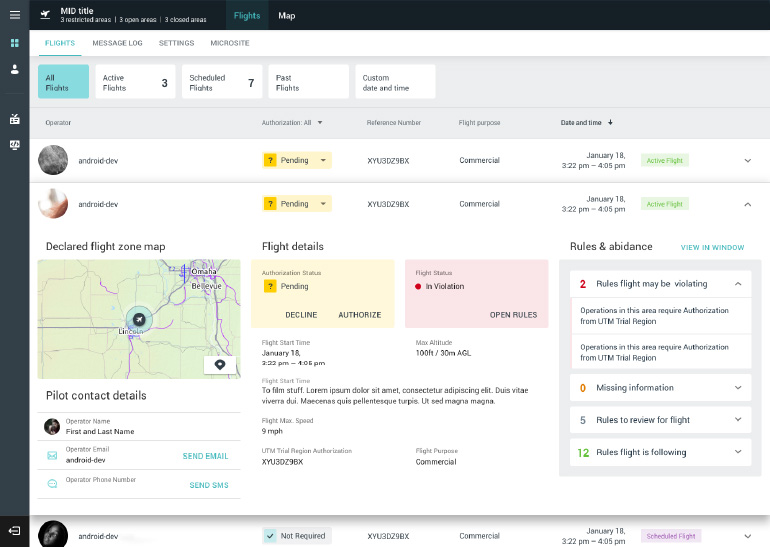Drone Data Platform for Safe and Regulated Flights