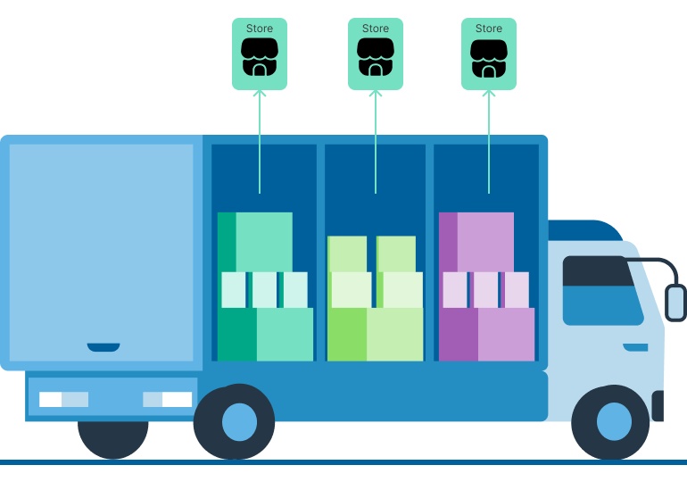 An illustration representing route optimization 