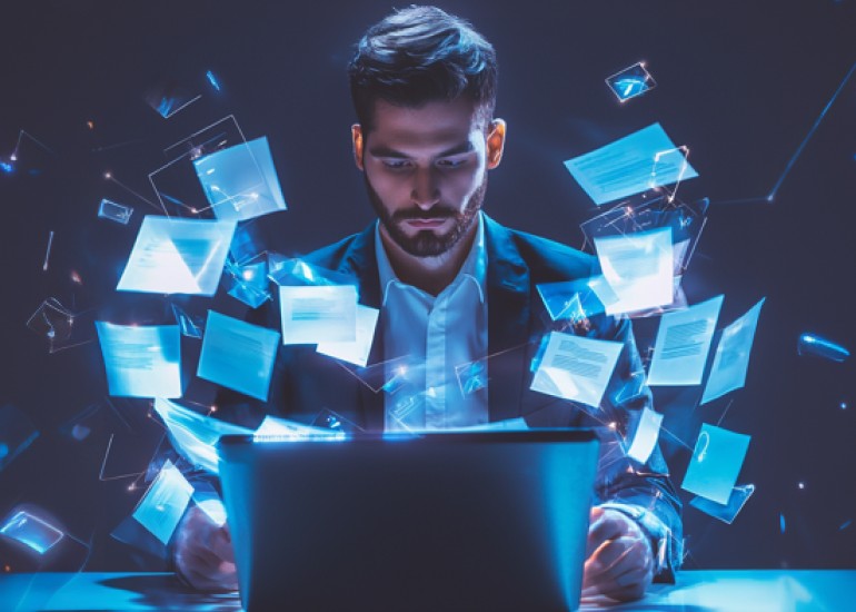 Decorative image showcasing AI in enterprise knowledge management