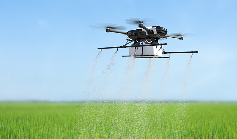 An agricultural drone. 